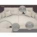 Sofá Palermo 2,80m Retrátil e Reclinável Velosuede Areia - NETSOFAS 