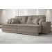 Sofá Palermo 2,80m Retrátil e Reclinável Velosuede Bege - NETSOFAS 