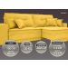Sofá Palermo 2,80m Retrátil e Reclinável Velosuede Canario - NETSOFAS 