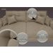 Sofá Palermo 2,80m Retrátil e Reclinável Velosuede Capuccino - NETSOFAS