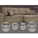 Sofá Palermo 2,80m Retrátil e Reclinável Velosuede Capuccino - NETSOFAS