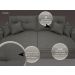 Sofá Palermo 2,80m Retrátil e Reclinável Velosuede Cinza - NETSOFAS 