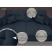 Sofá Palermo 2,80m Retrátil e Reclinável Velosuede Petroleo - NETSOFAS 