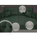 Sofá Palermo 2,80m Retrátil e Reclinável Velosuede Verde - NETSOFAS 