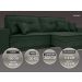 Sofá Palermo 2,80m Retrátil e Reclinável Velosuede Verde - NETSOFAS 