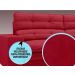 Sofá Pegasus 2,00m Assento Retrátil e Reclinável Velosuede Vermelho - NETSOFAS