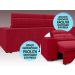 Sofá Pegasus 2,30m Assento Retrátil e Reclinável Velosuede Vermelho - NETSOFAS