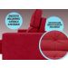 Sofá Pegasus 2,30m Assento Retrátil e Reclinável Velosuede Vermelho - NETSOFAS