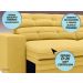 Sofá Pegasus 2,50m Assento Retrátil e Reclinável Velosuede Canário - NETSOFAS