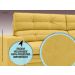 Sofá Pegasus 2,50m Assento Retrátil e Reclinável Velosuede Canário - NETSOFAS