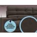 Sofá Pegasus 2,50m Assento Retrátil e Reclinável Velosuede Chocolate - NETSOFAS