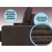 Sofá Pegasus 2,50m Assento Retrátil e Reclinável Velosuede Chocolate - NETSOFAS