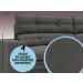 Sofá Pegasus 2,50m Assento Retrátil e Reclinável Velosuede Cinza - NETSOFAS