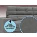 Sofá Pegasus 2,50m Assento Retrátil e Reclinável Velosuede Grafite - NETSOFAS
