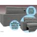 Sofá Pegasus 2,50m Assento Retrátil e Reclinável Velosuede Grafite - NETSOFAS