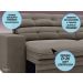 Sofá Pegasus 2,50m Assento Retrátil e Reclinável Velosuede Marrom - NETSOFAS