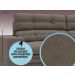 Sofá Pegasus 2,50m Assento Retrátil e Reclinável Velosuede Marrom - NETSOFAS