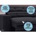 Sofá Pegasus 2,50m Assento Retrátil e Reclinável Velosuede Preto - NETSOFAS