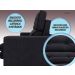 Sofá Pegasus 2,50m Assento Retrátil e Reclinável Velosuede Preto - NETSOFAS
