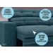 Sofá Pegasus 2,50m Assento Retrátil e Reclinável Velosuede Royal - NETSOFAS