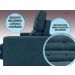Sofá Pegasus 2,50m Assento Retrátil e Reclinável Velosuede Royal - NETSOFAS