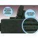 Sofá Pegasus 2,50m Assento Retrátil e Reclinável Velosuede Verde - NETSOFAS