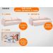 Sofá Tango 1,80m sem caixa, Retrátil e Reclinável Velosuede Areia - NETSOFAS