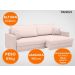 Sofá Tango 1,80m sem caixa, Retrátil e Reclinável Velosuede Bege - NETSOFAS