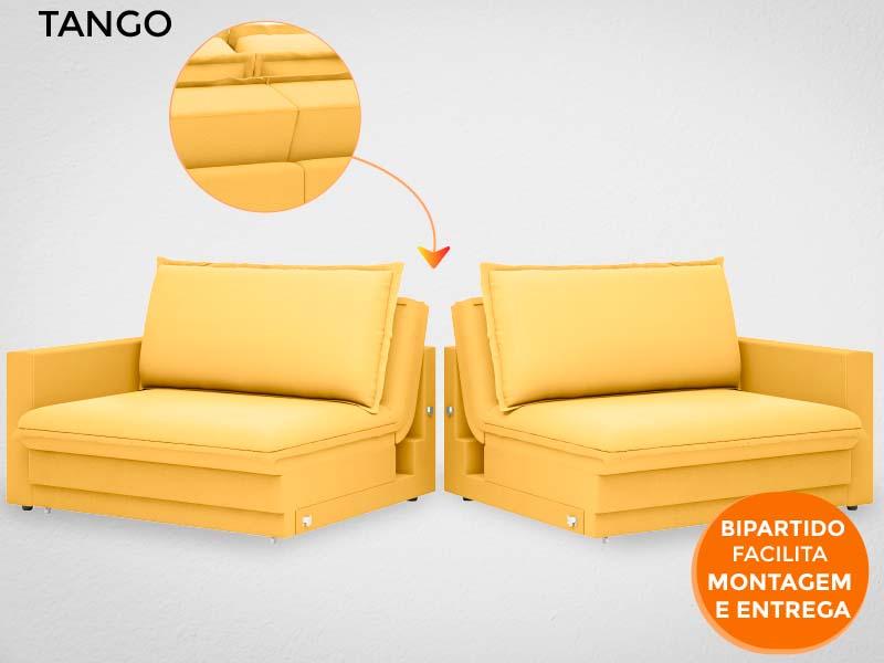 Sofá Tango 1,80m sem caixa, Retrátil e Reclinável Velosuede Canario - NETSOFAS