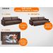 Sofá Tango 1,80m sem caixa, Retrátil e Reclinável Velosuede Chocolate - NETSOFAS