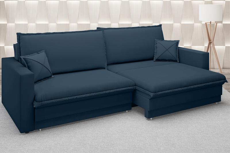 Sofá Tango 1,80m sem caixa, Retrátil e Reclinável Velosuede Petroleo - NETSOFAS