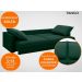 Sofá Tango 1,80m sem caixa, Retrátil e Reclinável Velosuede Verde - NETSOFAS