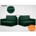 Sofá Tango 1,80m sem caixa, Retrátil e Reclinável Velosuede Verde - NETSOFAS