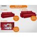 Sofá Tango 1,80m sem caixa, Retrátil e Reclinável Velosuede Vermelho - NETSOFAS