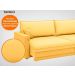 Sofá Tango 2,00m sem caixa, Retrátil e Reclinável Velosuede Canario - NETSOFAS