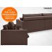 Sofá Tango 2,00m sem caixa, Retrátil e Reclinável Velosuede Chocolate - NETSOFAS