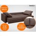 Sofá Tango 2,00m sem caixa, Retrátil e Reclinável Velosuede Chocolate - NETSOFAS