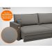 Sofá Tango 2,00m sem caixa, Retrátil e Reclinável Velosuede Cinza - NETSOFAS