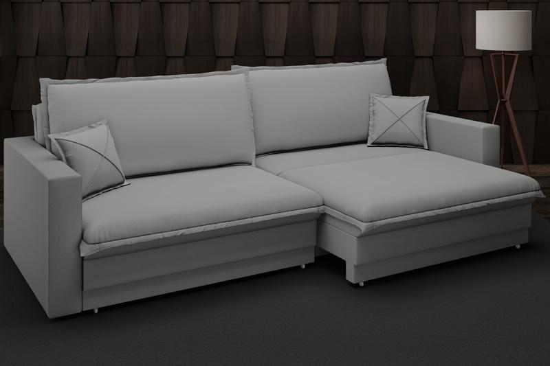 Sofá Tango 2,00m sem caixa, Retrátil e Reclinável Velosuede Grafite - NETSOFAS