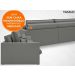 Sofá Tango 2,00m sem caixa, Retrátil e Reclinável Velosuede Grafite - NETSOFAS