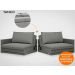 Sofá Tango 2,00m sem caixa, Retrátil e Reclinável Velosuede Grafite - NETSOFAS