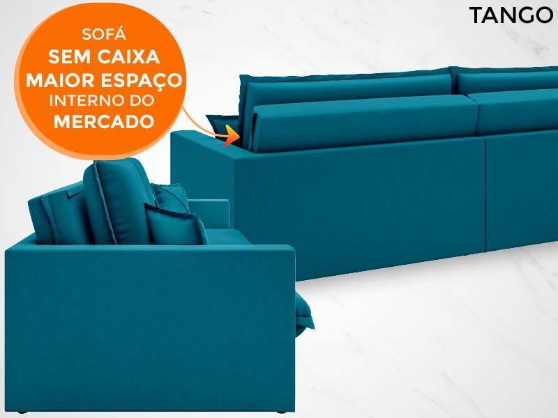 Sofá Tango 2,00m sem caixa, Retrátil e Reclinável Velosuede Royal - NETSOFAS