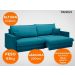 Sofá Tango 2,00m sem caixa, Retrátil e Reclinável Velosuede Royal - NETSOFAS