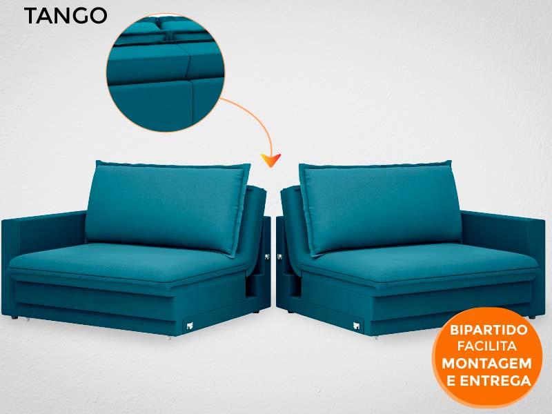 Sofá Tango 2,00m sem caixa, Retrátil e Reclinável Velosuede Royal - NETSOFAS