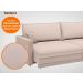 Sofá Tango 2,20m sem caixa, Retrátil e Reclinável Velosuede Bege - NETSOFAS