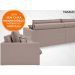 Sofá Tango 2,20m sem caixa, Retrátil e Reclinável Velosuede Marrom - NETSOFAS