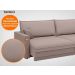 Sofá Tango 2,20m sem caixa, Retrátil e Reclinável Velosuede Marrom - NETSOFAS