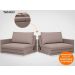 Sofá Tango 2,20m sem caixa, Retrátil e Reclinável Velosuede Marrom - NETSOFAS