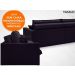 Sofá Tango 2,20m sem caixa, Retrátil e Reclinável Velosuede Preto - NETSOFAS
