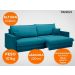 Sofá Tango 2,20m sem caixa, Retrátil e Reclinável Velosuede Royal - NETSOFAS